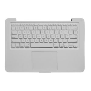 מקלדת לאפל מקבוק לבן כולל פלסטיק עליון וטאץ פד A1342 Top case with keyboard for MacBook 13'' Unibody 2009-2010 (with trackpad)